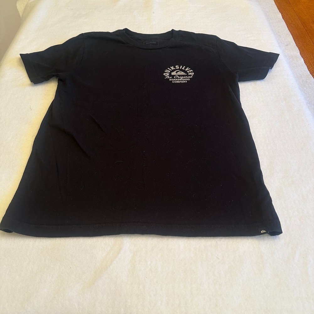 Quiksilver T Shirt Mens XL Black Original Boardriding Logo Graphic Back Print